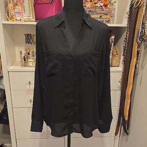 Express Portofino Slim Black Women's Top